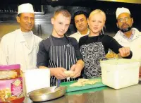  ??  ?? ●●Yed Alam head chef, Kieran’Kes’Kirk, Shahin Khondoker, manager, Hayley Milner and Touob Miah assistant chef, at the Star of Bengal restaurant