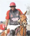  ?? ?? Nigeria Polo Federation (NPF) President, Nura Kangiwa poise for action at a recent polo event