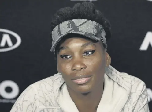  ??  ?? Venus Williams was reportedly blamced for the crash in Florida which led to an elderly man dying in hospital two weeks later