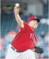  ?? BRANDON WADE/AP ?? In his 21st MLB season pitcher Bartolo Colon has made 21 starts for the Texas Rangers.