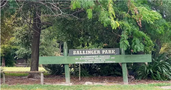  ?? RAHUL BHATTARAJ/ STUFF ?? $241,000 has been requested to Marlboroug­h District council for improvemen­ts in the Ballinger Park, Westwood Reserve, and Mark Smith reserve in Blenheim and Victoria Domain in Picton.