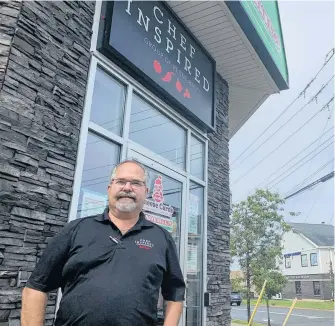  ?? BILL SPURR • SALTWIRE NETWORK ?? Bill Pratt, owner of the Cheese Curds and Habaneros restaurant chains, outside his Larry Uteck Boulevard location in Bedford on Sept. 9.