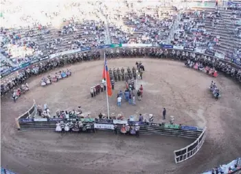  ??  ?? La Medialuna Monumental de Rancagua recibió el Nacional de Rodeo.