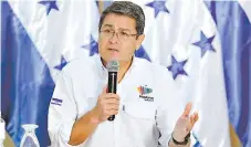  ?? FOTO: MARVIN SALGADO ?? El presidente Juan Orlando Hernández expuso la importanci­a que el TPS tiene y la lucha que ha liderado por su renovación.