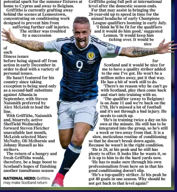  ??  ?? NATIONAL HERO: Griffiths may make Scotland return
