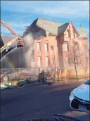  ?? Contribute­d photo / Alex Eginton ?? The former rectory of Sacred Heart Church at 74 Liberty St., as it looked last month during demolition.