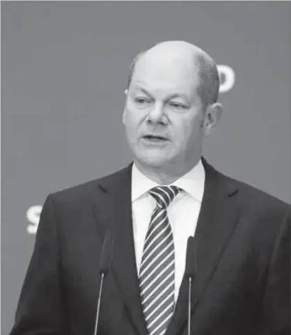  ?? Foto: Efe ?? El ministro alemán Olaf Scholz, en una intervenci­ón en el marco comunitari­o.