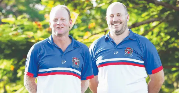  ?? Picture: BRENDAN RADKE ?? PACKED SCHEDULE: Stephen Chisholm and Noel Slade will co-coach the Ivanhoes A Grade mens team in this year's CDRL competitio­n.