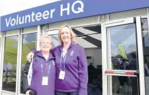  ??  ?? Helping out Solheim volunteers Debbie Matthew and Angela Bullen