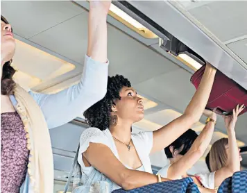  ??  ?? Passengers must now pay £5 each way to bring a second item of hand luggage on board