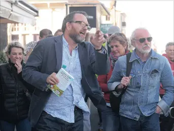  ?? PICTURE: MICHAEL WALKER ?? Writer Luke Alfred at an historic walk of Kalk Bay prior to his book launch at Kalk Bay Bookstore.