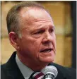  ??  ?? Accusation­s: Republican Senate candidate Roy Moore