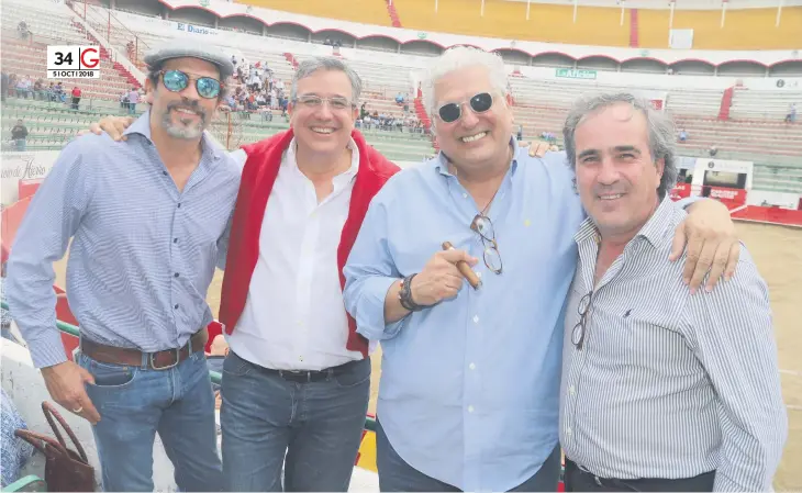  ??  ?? Marcos García, Diego Villaseñor, Chuy Gutiérrez Kabande y Octavio Casillas
