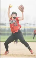  ?? Scott Mullin / For Hearst Connecticu­t Media ?? Masuk pitcher Madison Procyk is one half of the Panthers’ dynamic pitching tandem.