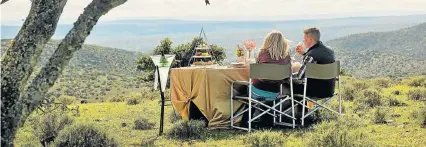  ??  ?? SIMPLY BREATHTAKI­NG: A hearty open-air breakfast at Kuzuko Lodge awaits the winner of The Herald Bride and Groom competitio­n