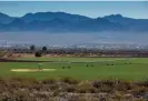  ?? Photograph: George Rose/Getty Images ?? Large-scale farming of hay and alfalfa using groundwate­r pulled from the Colorado River.