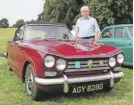  ??  ?? David Leadbetter, from Tarporley, and his 1968 Triumph Vitesse.