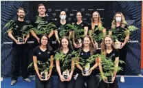  ?? PHOTO: GETTY IMAGES ?? Members of the New Zealand Commonweal­th Games athletics team announced at the Millenium Institute of Sport in Auckland yesterday are (back row, from left) Eric Speakman, Connor Bell, Nicole Bradley, Portia Bing, Tori Peeters, Julia Ratcliffe, (front row) Zoe Hobbs, Imogen Ayris, Olivia McTaggart and Keeley O’Hagan.