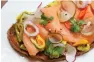  ??  ?? Salmon tartine PHP 1,000-1,499 PER PERSON