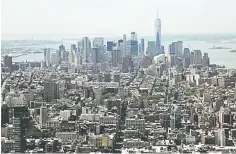  ??  ?? Lower Manhattan including the financial district is pictured from the Manhattan borough of New York, US. — Reuters photo