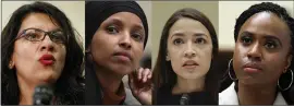  ?? THE ASSOCIATED PRESS ?? From left, Reps. Rashida Tlaib, Ilhan Omar, Alexandria Ocasio-Cortez and Ayanna Pressley were the targets of President Donald Trump’s roundly rebuked comments.