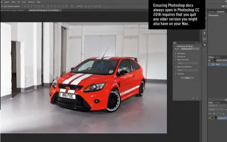  ??  ?? Ensuring Photoshop docs always open in Photoshop CC 2018 requires that you quit any older version you might also have on your Mac.