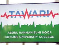  ??  ?? the tawari app, developed by a skyline university College student in sharjah, has been positively received by many hospitals.