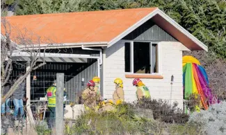  ??  ?? A hot air balloon that crashed this morning near Queenstown, leaving 11 people injured, was seen moments earlier flying low near powerlines. Emergency services rushed to the crash site at Morven Ferry Rd about 10am.