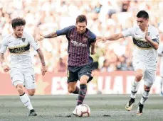  ?? /GETTY IMAGES. ?? Leo Messi jugó en el último duelo entre Barça y el ‘Xeneize’, disputado en 2018 en el Camp Nou.