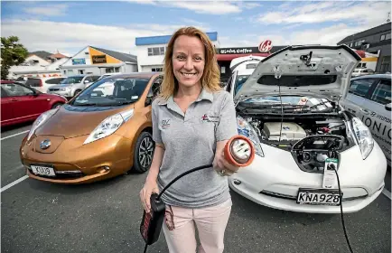  ?? BRADEN FASTIER/NELSON MAIL ?? American electric vehicle advocate Chelsea Sexton says her next car will be an EV.