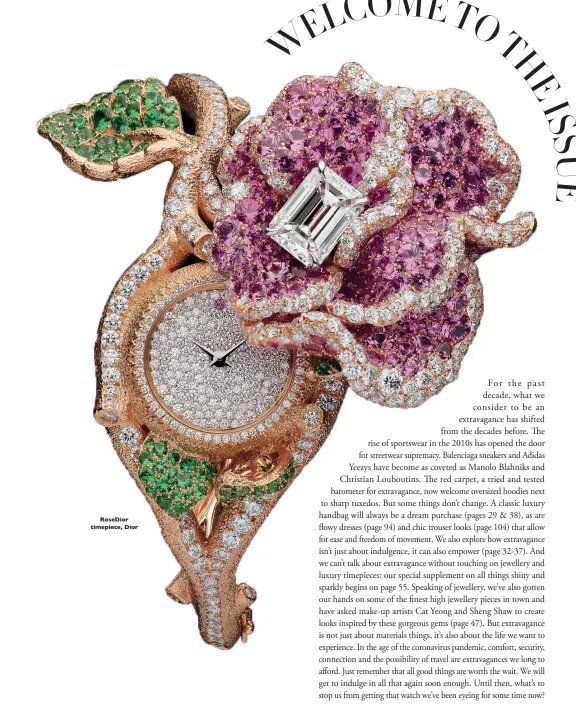  ??  ?? RoseDior timepiece, Dior