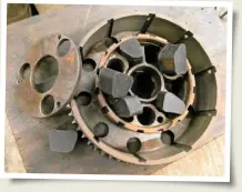  ??  ?? Old clutch shockabsor­ber rubbers can make a clutch stick, but these are new