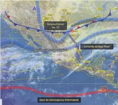  ?? SMN ?? &gt; La imagen muestra la llegada del frente frío número 17 al norte del país.