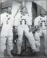  ??  ?? Moon men Michael Collins, Neil Armstrong and Buzz Aldrin