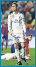  ??  ?? DESENCANTO. Cristiano lamenta una ocasión perdida en el partido frente al Levante del pasado sábado.