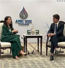  ?? THOMAS MANCH/STUFF ?? Prime Minister Jacinda Ardern with her Canadian counterpar­t Justin Trudeau.