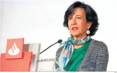  ?? EFE ?? Ana Botín, durante la presentaci­ón de resultados de Banco Santander en 2020.