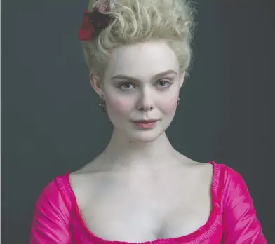  ?? JASON BELL / HULU ?? The Great, starring Elle Fanning, is a satirical, comedic drama about the rise of Russian empress Catherine the
Great. It tracks her from outsider to the longest reigning female ruler in the country’s history.