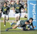  ?? Picture: GETTY IMAGES/ MARCELO ENDELLI ?? PIVOTAL: Flyhalf Handre Pollard, seen here scoring a try against Argentina in an away Test in Salta, is a vital part of the Springbok team.