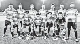  ??  ?? BARISAN pemain Tanjong Keramat United yang akan beraksi di Thailand.