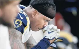  ?? Gina Ferazzi Los Angeles Times ?? GM LES SNEAD says the Rams want to use organized team activity workouts to see how Trumaine Johnson fits in a 3-4 defense, but the cornerback is a no-show.