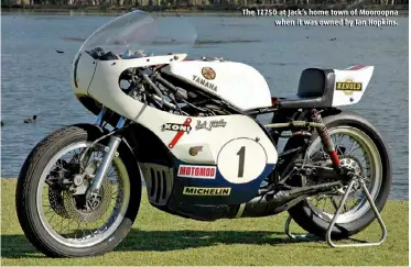  ??  ?? The TZ750 at Jack’s home town of Mooroopna
when it was owned by Ian Hopkins.