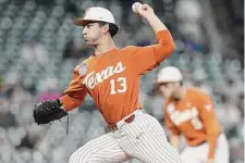  ?? Elizabeth Conley/Staff photograph­er ?? Lucas Gordon, who had 77 strikeouts in 852⁄3 innings last season, earned the nod as Texas’ Friday starter for 2023.