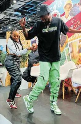  ?? SUPPLIED ?? Musician Robot Boii and Bontle Modiselle dance at the Proudly South African summit and expo in Sandton.