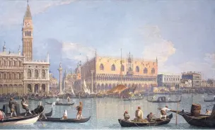  ?? ?? 乔瓦尼·安东尼奥·卡纳尔（又名卡纳莱托）作品《威尼斯总督府景观》（约1735~1750）