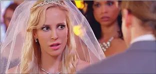  ?? ?? BRIDE AND GLOOM: Louise Linton is jilted on her wedding day in new film Chick Flick