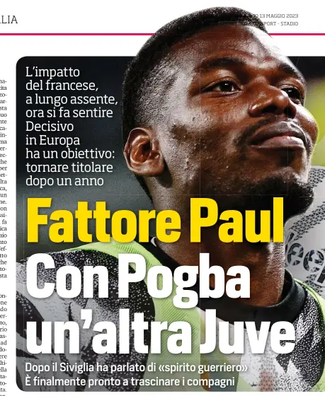  ?? LAPRESSE GETTYIMAGE­S ?? Paul Pogba, 30 anni, è tornato alla Juve a luglio dopo quattro stagioni dal 2012 al 2016 In totale sono 187 le presenze bianconere