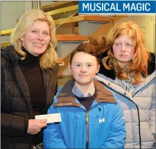  ??  ?? Cllr Melanie Corrigan, Matthew Davis and Rebecca Corrigan at Sheevawn Musical Youth Theatre’s production of ‘Oliver’ at the Mermaid Arts Centre in Bray.