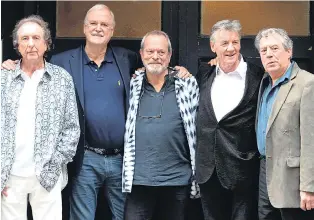  ?? Pictures: GETTY & CORBIS ?? From left, Eric Idle, John Cleese, Terry Gilliam, Michael Palin with Terry Jones in 2014