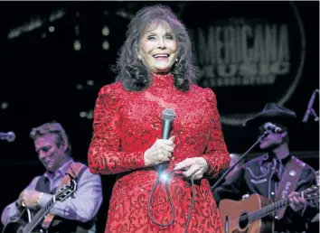  ?? TERRY WYATT/GETTY IMAGES FOR AMERICANA MUSIC ?? Country music star Loretta Lynn suffered a stroke at her Tennessee home on May 4 and was hospitaliz­ed. She is currently under medical care at a Nashville hospital.